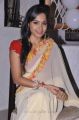 Madhavi Latha Latest Hot Stills in Cream Georgette Saree