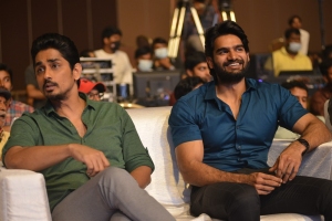 Siddharth, Karthikeya @ Maha Samudram Pre Release Event Stills