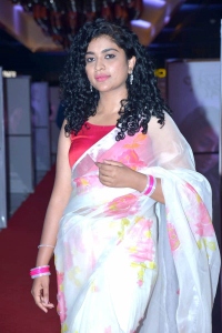 Actress Mahathi Bikshu Saree Pics @ Kinnerasaani Trailer Launch