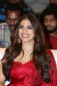 Thangalaan Actress Malavika Mohanan Red Saree Pics