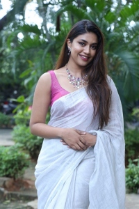 Actress Malavika Satheesan Saree Pics at Boyfriend for Hire Press Meet