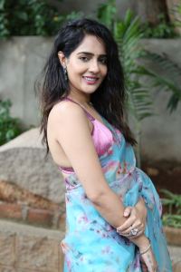 Actress Malvi Malhotra Saree Stills @ Tiragabadara Saami Success Meet