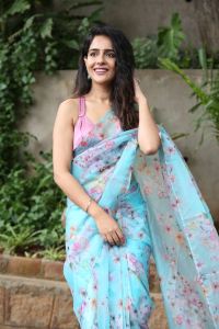 Tiragabadara Saami Heroine Malvi Malhotra Saree Stills