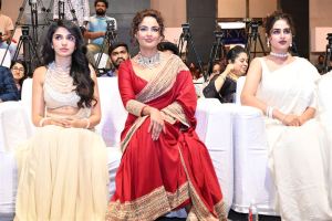 Krithi Shetty, Seerat Kapoor, Ayesha Khan @ Manamey Movie Pre Release Event Stills