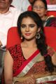 Actress Manasa Himavarsha Red Saree Pics