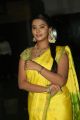 Telugu Actress Manasa Traditional Yellow Silk Saree Photos