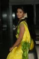 Telugu Actress Manasa Traditional Yellow Silk Saree Photos