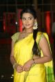 Actress Manasa Himavarsha in Traditional Yellow Silk Saree Photos