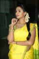 Actress Manasa Lemon Yellow Saree Photos