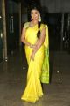 Telugu Actress Manasa Traditional Yellow Silk Saree Photos