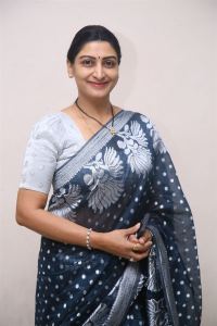 Actress Mani Chandana Saree Photos @ Bhale Unnade Teaser Launch