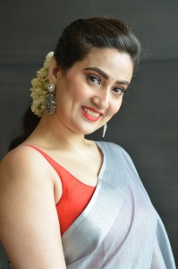 Anchor Manjusha Saree Pics @ Acharya Press Meet