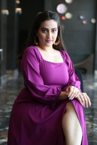 Anchor Manjusha New Cute Photos in Dark Pink Long Dress