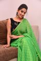 Telugu Anchor Manjusha Green Saree Photos