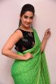 Telugu Anchor Manjusha Green Saree Photos