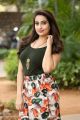 Anchor Manjusha Photos in Black T-Shirt & Floral Wide-Leg 3/4th Pants