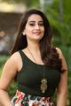 Telugu TV Anchor Manjusha Photos in Black T-Shirt & Floral Wide-Leg 3/4th Pants