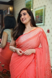 Anchor Manjusha Saree Images @ Yashoda Success Meet