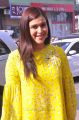 Actress Mannara Chopra in Yellow Dress Pics @ Samsung S8 Mobile Launch