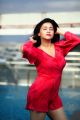 Actress Mannara Chopra Red Dress Photoshoot Pictures