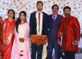 Director Gaurav @ Manobala Son Harish Priya Wedding Reception Stills