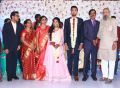 Thotta Tharani @ Manobala Son Harish Priya Wedding Reception Stills