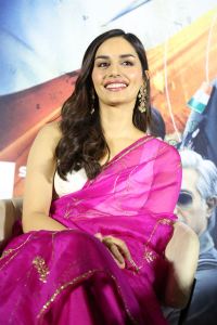 Actress Manushi Chhillar Saree Pics @ Operation Valentine Trailer Launch