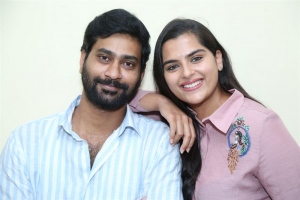 Thiruveer, Kavya Kalyanram @ Masooda Movie Press Meet Stills