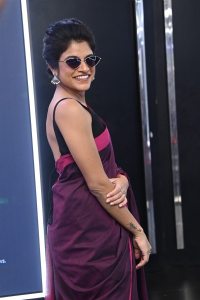 Actress Maya Krishnan Saree Photos @ Fighter Raja Teaser Launch