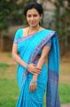 Telugu Actress Mayuri in Blue Saree Photos