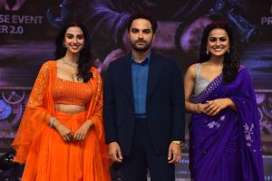 Meenakshi Chaudhary, Vishwak Sen, Shraddha Srinath @ Mechanic Rocky Movie Pre-Release Event Stills