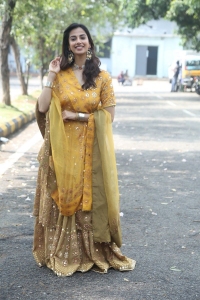 Actress Meenakshi Chaudhary Pics @ Vishwak Sen 10th FilmOpening