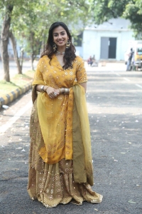 Actress Meenakshi Chaudhary Pics @ Vishwak Sen 10th Movie Launch