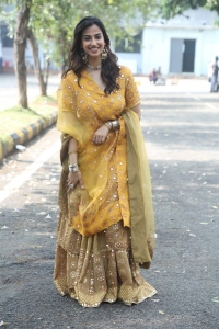Actress Meenakshi Chaudhary Pics @ Vishwak Sen 10th FilmOpening