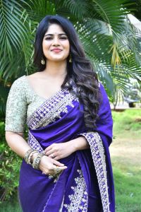 Vikkatakavi Actress Megha Akash Saree Stills