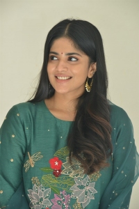 Telugu Actress Megha Akash in Green Salwar Kameez Pics
