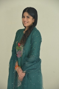 Megha Akash Green Salwar Kameez Pics @ Dear Megha Success Meet