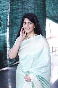 Actress Megha Akash Saree Photos @ Kanaka Durga Movie Launch