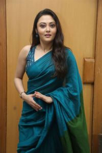 Tenant Movie Heroine Megha Chowdhury Green Saree Pics
