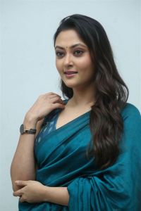 Tenant Movie Actress Megha Chowdhury Green Saree Pics