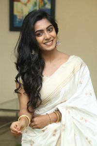 Meghalekha Kacharla Saree Images @ Bootcut Balaraju Pre Release