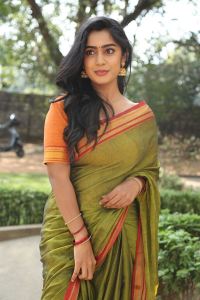 Actress Meghalekha Kacharla Saree Stills @ Bootcut Balaraju Teaser Launch