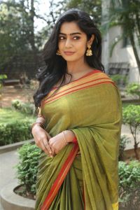 Actress Meghalekha Kacharla Saree Stills @ Bootcut Balaraju Teaser Launch