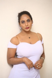 Actress Meghana Chowdary New Photos in White Dress