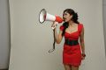 Actress Meghana Raj in Hot Red Frock Photo Shoot Stills