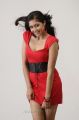 Actress Meghana Sunder Raj Hot Red Frock Photo Shoot Stills