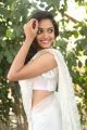 Telugu Actress Meghna Mandumula Hot Images in White Saree