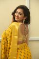 Telugu Actress Meghna Mandumula Yellow Saree Photos