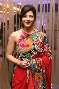 Actress Mehreen Red Saree Pics @ Spark Movie Trailer Launch