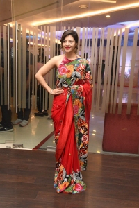 Actress Mehreen Red Saree Pics @ Spark Movie Trailer Launch